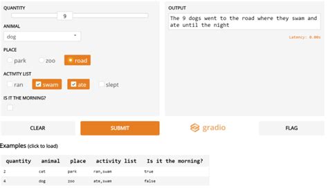 This tutorial is a step-by-step, beginner-friendly explanation of how you can integrate PyCaret and Gradio, the two powerful open-source libraries in Python, and supercharge your machine learning experimentation within minutes. . Gradio python examples